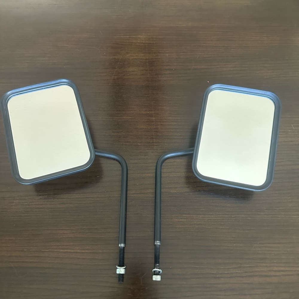 JEEP JKU Rectangular Rearview Mirrors with Black Frame